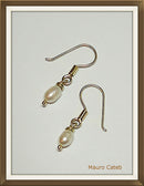 Brinco Argola com Pérola Shell Pendente