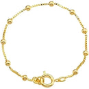Tornozeleira Bolinhas Banhada a Ouro 18K