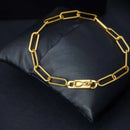 Pulseira Berloques Elo Alongado Banhada a Ouro 18K
