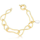 Pulseira Pérola Shell com Fecho Dourado