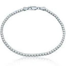 Pulseira Riviera Zircônias 18 cm Banhada a Ródio Branco